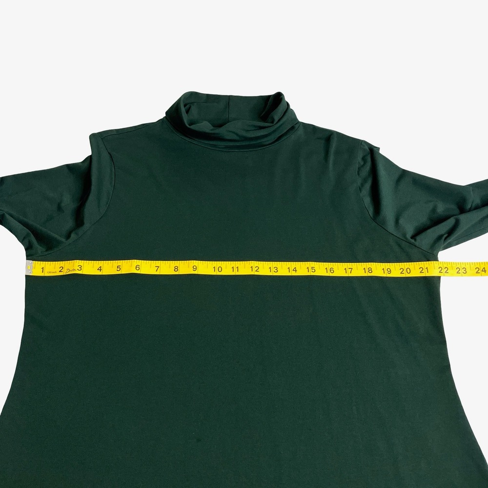 Old Navy Turtleneck Top Womens XXL Slim Fit Green Long Sleeve Layering Stretch - Picture 10 of 12